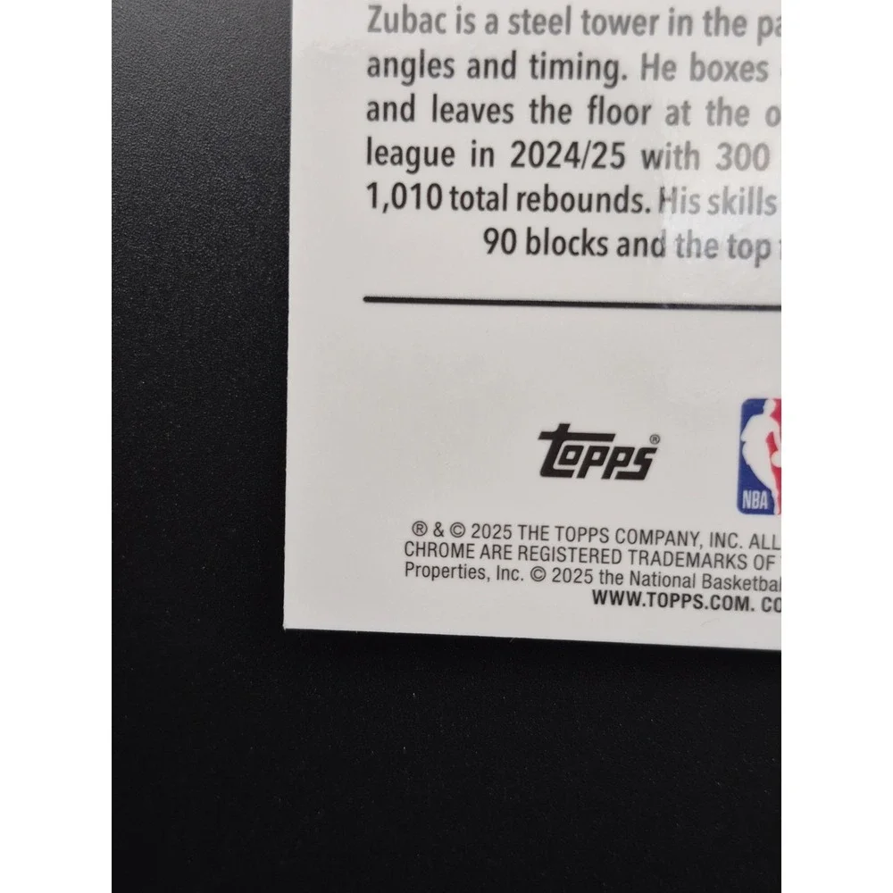 2025-26 Topps Chrome Ivica Zubac #63 Aqua Raywave Refractor /199 L.A.‎ Clippers
